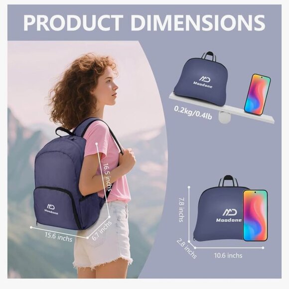 Ultra Lightweight Packable Backpack 20L grey - Picture 8 of 9